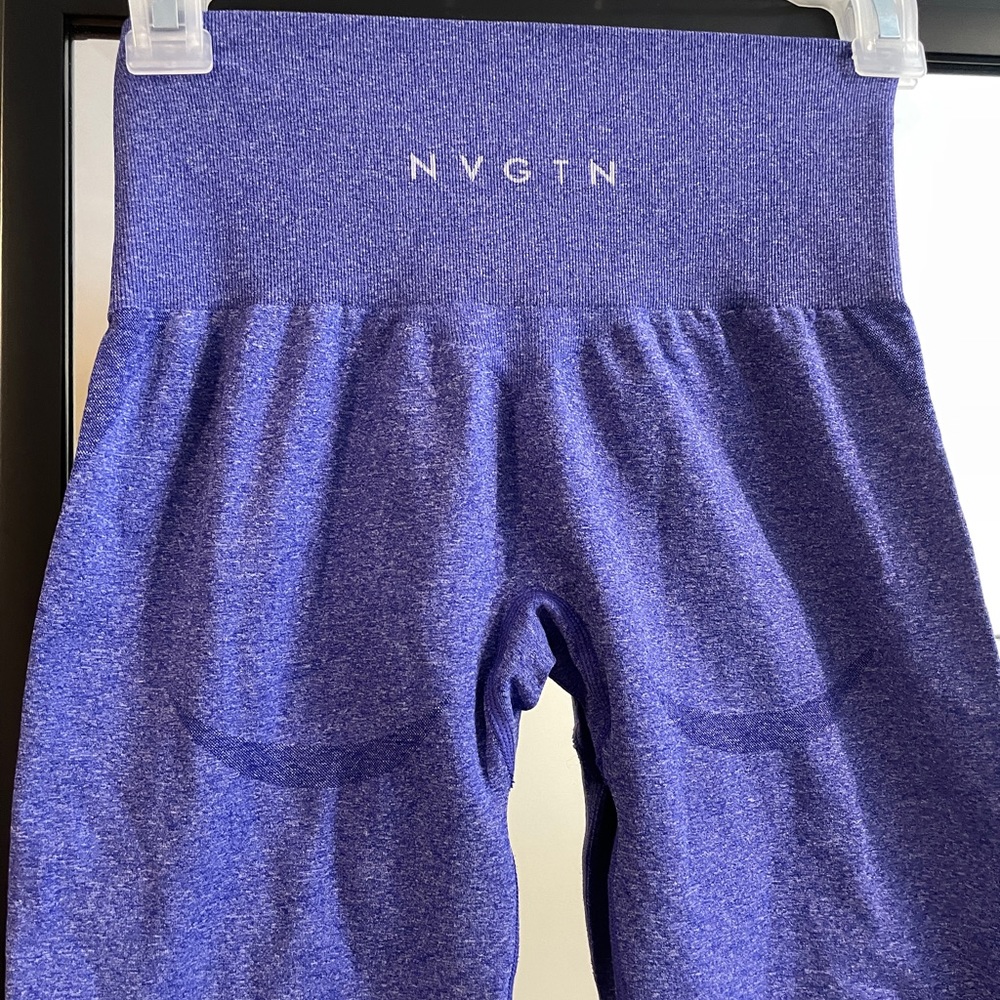 Electric blue contour seamless leggings